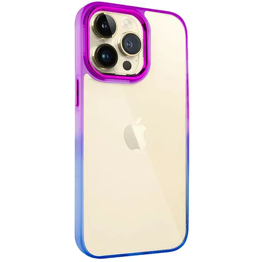Чехол Epik TPU+PC Fresh sip series для Apple iPhone 13 Pro 6.1 Синий/Фиолетовый - фото 1