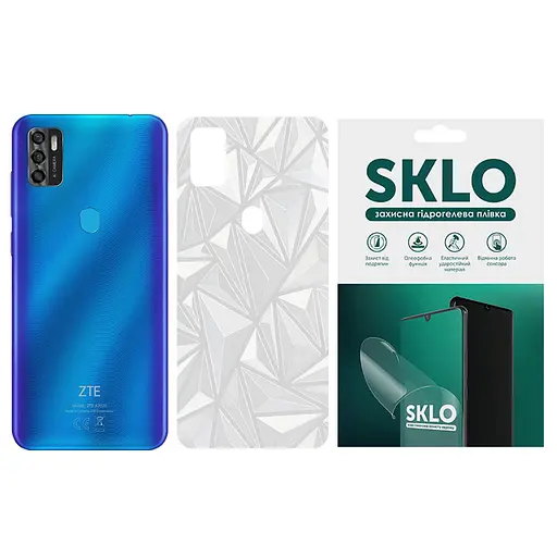 Защитная гидрогелевая пленка SKLO Back (тыл) Transp для ZTE Blade v2020 Прозрачный / Diamonds