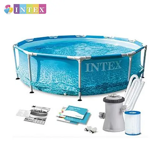Басейн каркасний Intex 28208 NP круглий 305x76 см об'єм 4485 л насос-фільтр у комплекті - фото 2