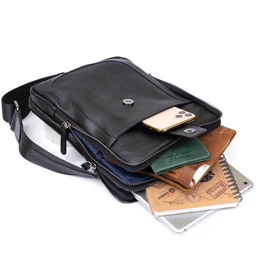 Сумка кожаная мужская SHVIGEL 20х26,5х4,5 см sum0012315 - фото 5