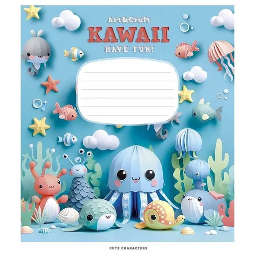 Зошит учнівський "Art & Craft" 012-3398K-5 в клітинку, 12 аркушів