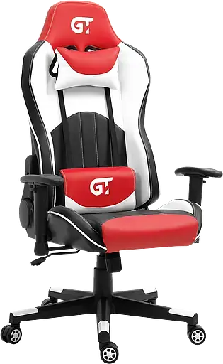 Геймерське крісло GT Racer чорне червоно-біле (X-5813 Black/Red/White) - фото 2