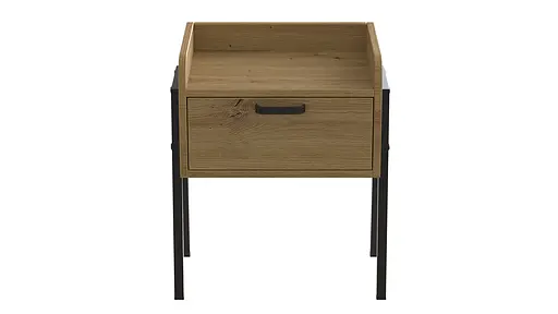 Тумба модульна Ferrum-decor Бетті 540x450x320 метал Чорний ДСП Дуб Дуб Артізан 16 мм (FRD-105507) - фото 2