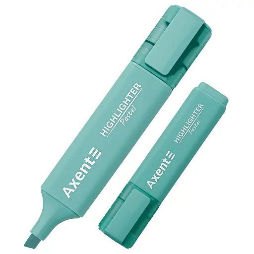 Набір маркерів Axent Highlighter 2537-A 1-5 мм клиноподібний 12 шт. пастель бірюзовий (2537-09-A)