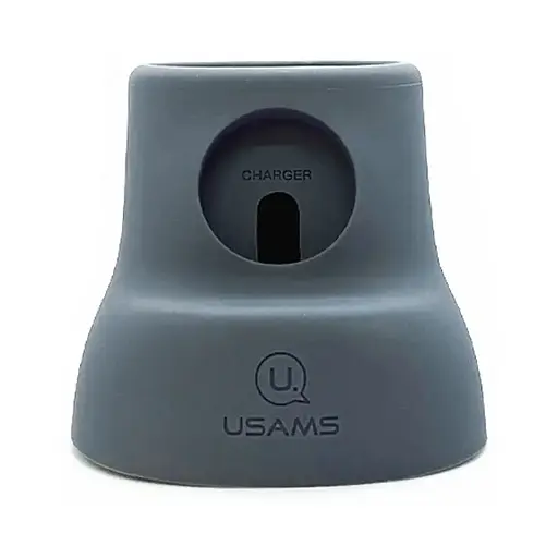 Силиконовая подставка для зарядки Usams US-ZJ051 2in1 Grey - фото 2