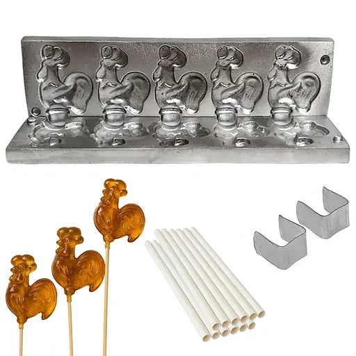 Форма для приготування карамелі льодяників та цукерок "Півники" з паличками, ХЕАЗ 81829 - фото 1