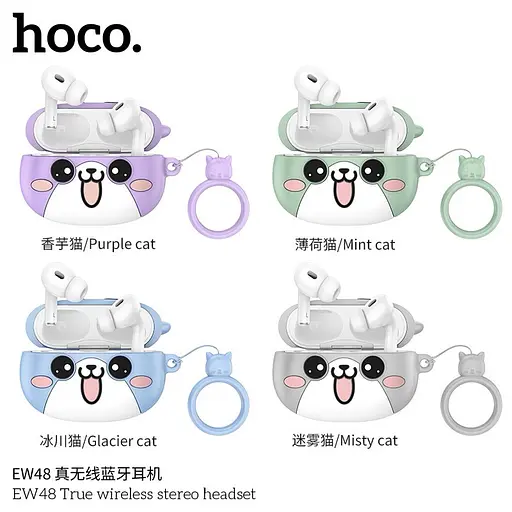 Навушники Hoco EW48 TWS | BT5.3, 30/300mAh, 4h | misty cat - фото 4