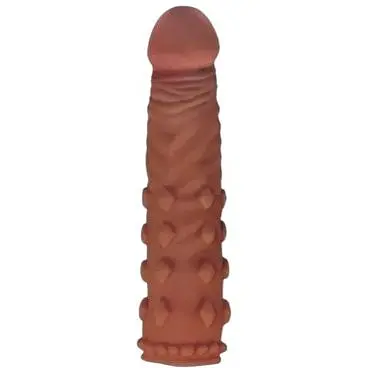 Насадка на пенис Lovetoy Pleasure X-Tender Series 17.5 см коричневый