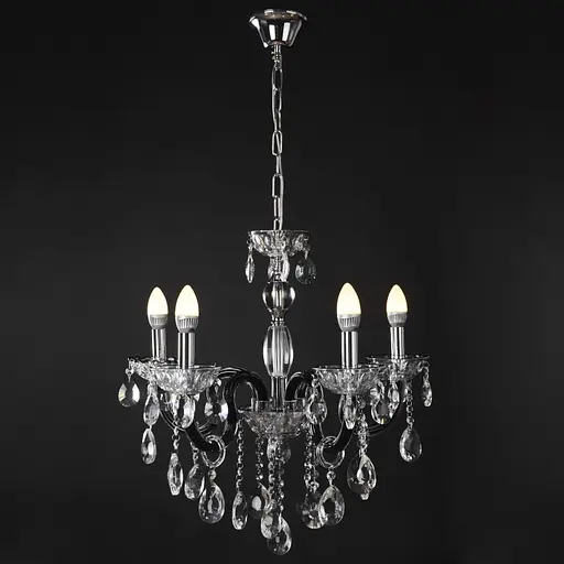 Люстра свічка Brille підвісна кришталева E14 40W CH (BCL-383S/5) - фото 3