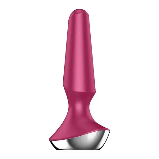 Анальна пробка Satisfyer Plug-ilicious 2, 14 см (малиновий)
