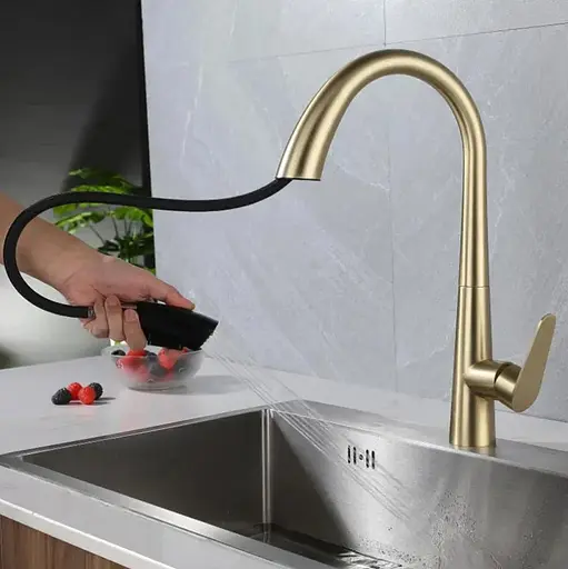 Змішувач для кухні Rea Ross brushed gold REA-B5312 Золотий - фото 2