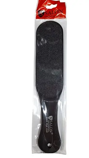 Тертка для п'яток Salon Professional 414 Професійна двостороння пемза для педикюру Чорний - фото 2