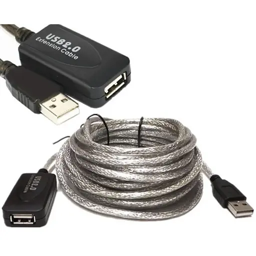 Кабель продовжувач USB 2.0 AM-AF,10.0 м, активний, RTL