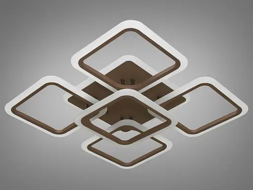 Світлодіодна люстра смарт світильник з пультом, золото, 120WСвітлодіодна люстра смарт світильник з пультом, 120W, коричнева - фото 8