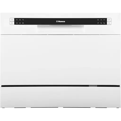 Посудомоечная машина Hansa ZWM 536 WH настольная, 6 комплектов A+, 55 см, дисплей, белый
