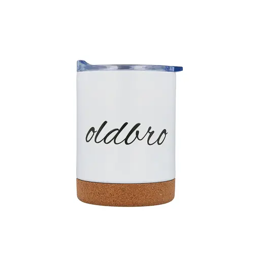 Кавовий кухоль OldBro для старого друга з корковим дном 360 мл White із нержавіючої сталі з подвійними стінками - фото 2