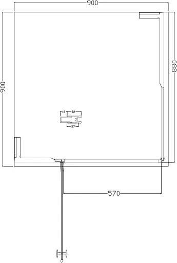 Душовий піддон Volle Benita 90x90 10-22-905tray - фото 2