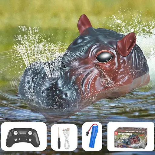 Човен на радіокеруванні SHT 3736AD Hippopotamus 2.4G Black / Brown - фото 4