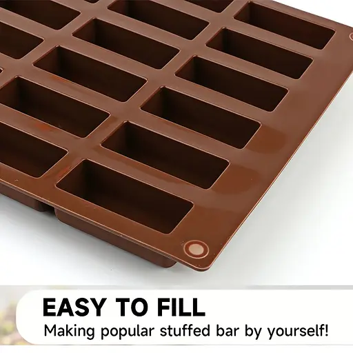 Форма силиконовая на 30 ячеек для батончиков, шоколадных конфет и льда, Kitchen Master Коричневый 87419 - фото 2