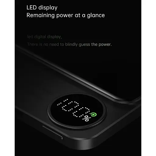 Повербанк MagSafe Power Bank Q9 с беспроводной зарядкой для iPhone 10000 mAh 20W Black - фото 3