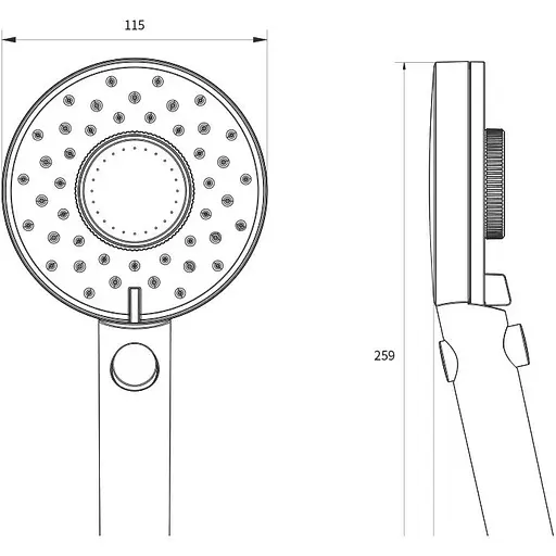 Лейка для душа DiiiB Shower Head DXHS015-1 White-Orang [129567] - фото 9