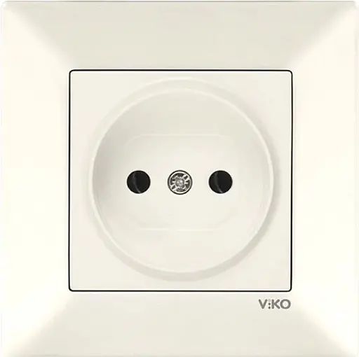 Розетка без заземлення VIKO Meridian кремовий (90970207-WH)