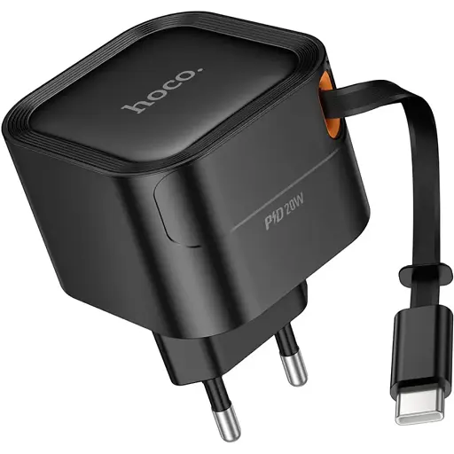 Зарядний пристрій Hoco C153A PD чорний + кабель Type-C - фото 1
