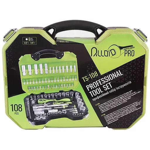 Набір інструментів Alloid 1/2, 1/4, 108 предметів (TS-108) - фото 4