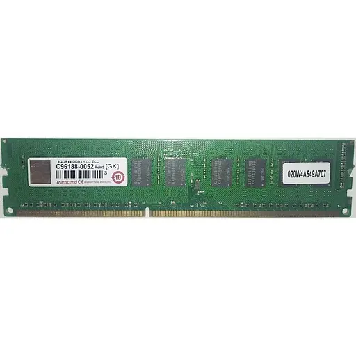Оперативна пам'ять Transcend DDR3 8GB 1333MHz PC3-10600e, ECC Unbuffered Б/В