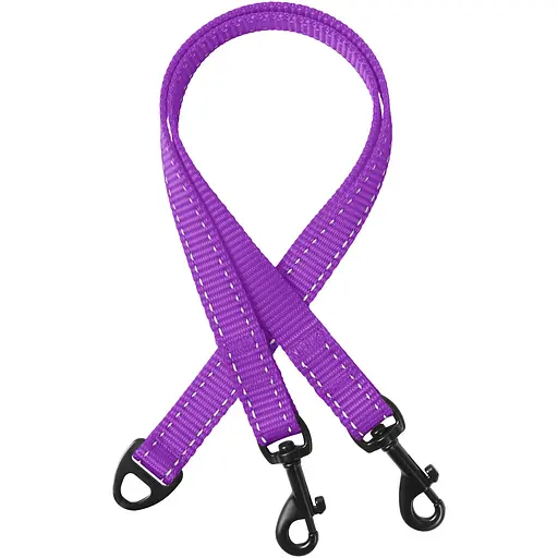 Повідець-спарка для собак рефлекторний Barksi Active (ширина 16 мм, довжина 60 см) фіолетовий - фото 1