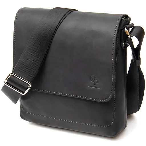 Кожаная мужская сумка GRANDE PELLE 24х24х6 см 000168370