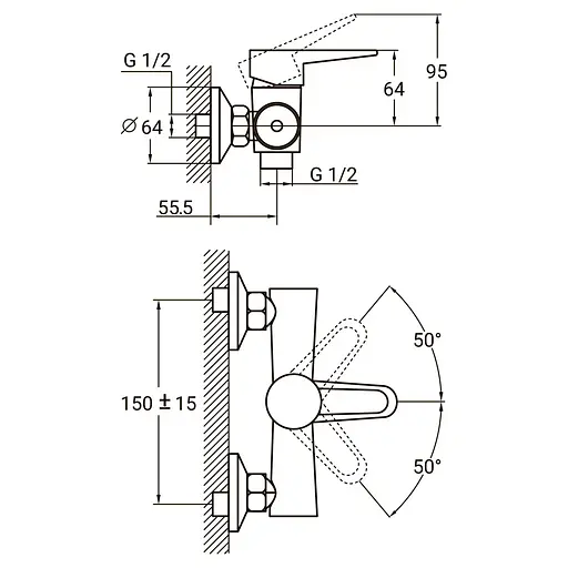 Смеситель для душа Aquatica 9734300 - фото 6
