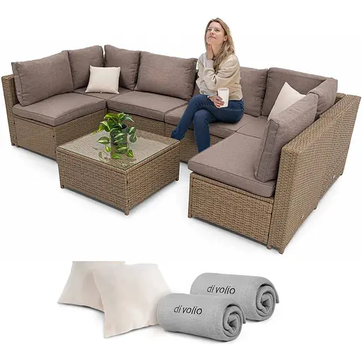 Набор садовой мебели Di Volio Torino Бежевый/Светло-серый - фото 4