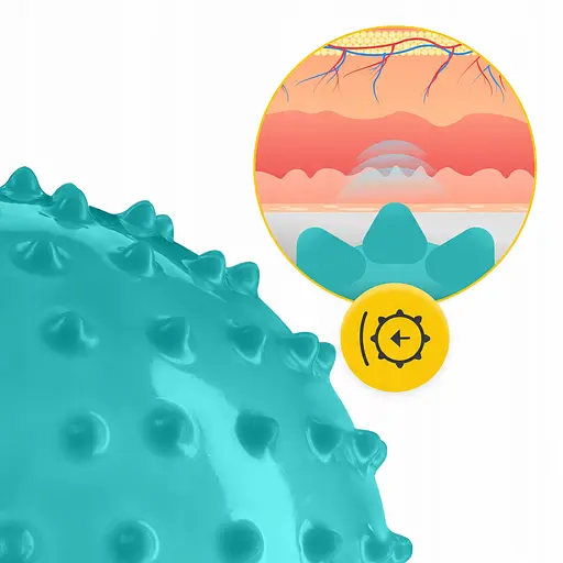 М'яч для пілатесу, йоги, реабілітації 4FIZJO 20 см (масажний) Mint (P-5905973406093) - фото 6