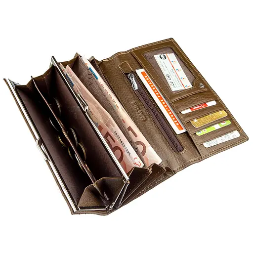 Кожаный женский кошелек Baliya 18х9.5х2 см acs0015687 - фото 3