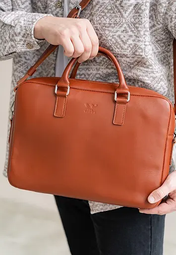 Шкіряна ділова сумка Briefcase 2.0 світло-коричневий - фото 4