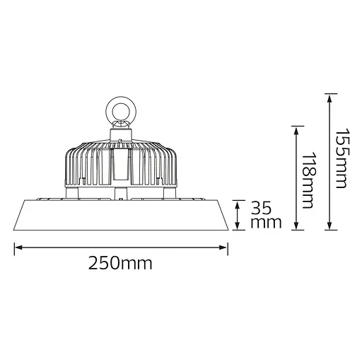 Светильник светодиодный для высоких потолков LED "HERKUL-100" 100 W - фото 2