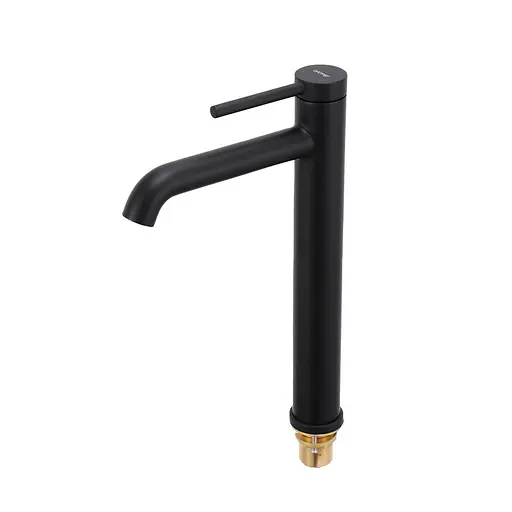 Змішувач для умивальника Gappo високий чорний G1006-26 Чорний матовий - фото 1