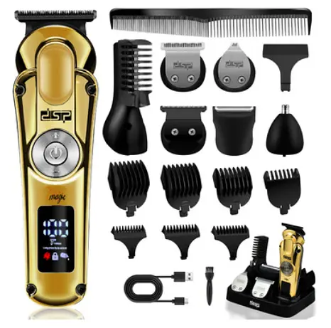 Машинка для стрижки та набір для догляду DSP Encore Pro GoldFX 91721 Золотий - фото 2
