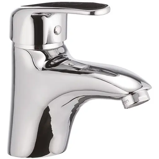 Змішувач для умивальника CRON MAGIC 001 чорна ручка (CR0103) - фото 1