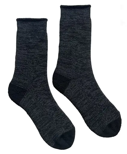 Женские носки с махровой стопой серые меланж 233003 - фото 1