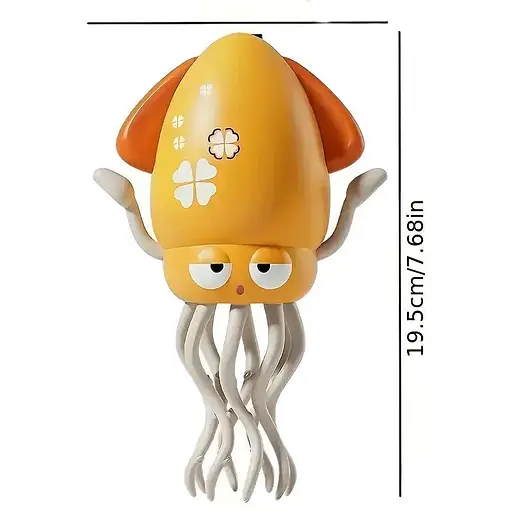 Танцюючий кальмар G-Toys, восьминіг, музична іграшка на акумуляторі Tummy Time Octopus Smart жовтий - фото 2