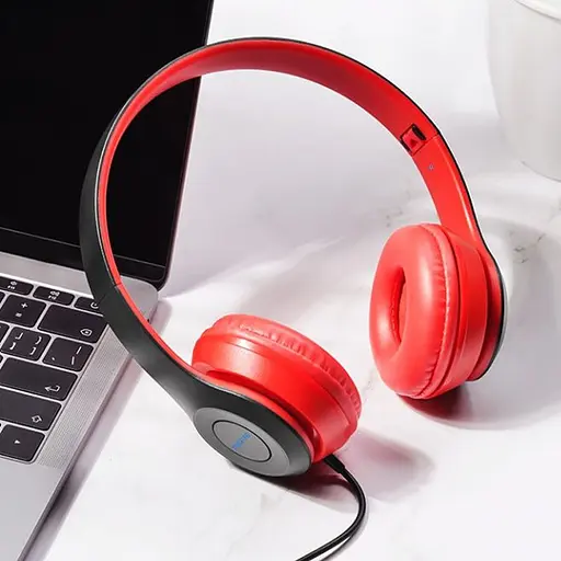 Накладні навушники Borofone BO5 (3.5mm/1.2m) Червоний - фото 3