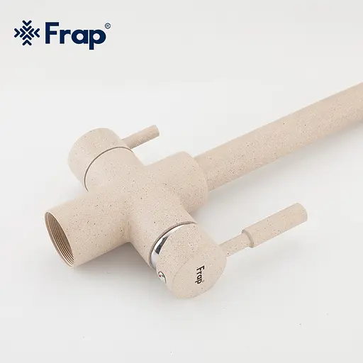 Смеситель для кухни на две воды Frap F4352-23 бежевый Бежевый - фото 5