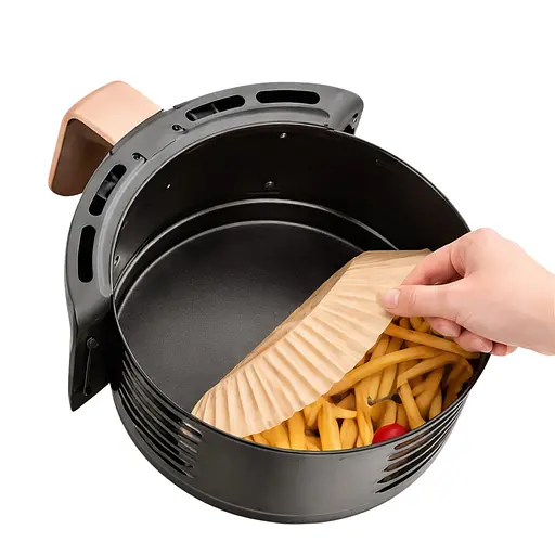 Одноразовые пергаментные формы для выпечки и жарки в аэрофритюре и мультиварке, круглые, 100 шт, 20х20 см Коричневый 88253 - фото 2