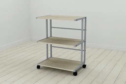 Этажерка на колесиках Ferrum-decor Камило 75x40x60 металл Серый ДСП Дуб Сонома 16мм (FRD-102550)