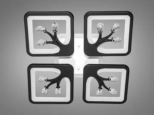 LED люстра с димером и подсветкой, 85W, черная люстра - фото 3