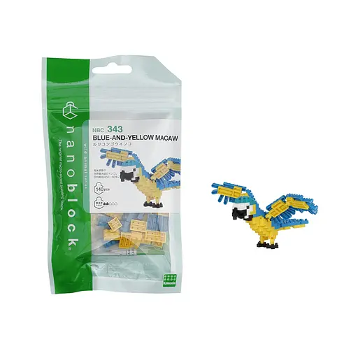 Конструктор Nanoblock Желто-голубой ара 140 элементов (124117) - фото 3