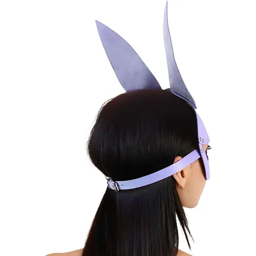 Шкіряна маска зайчика Art of Sex - Bunny mask, колір Лавандовий - фото 2