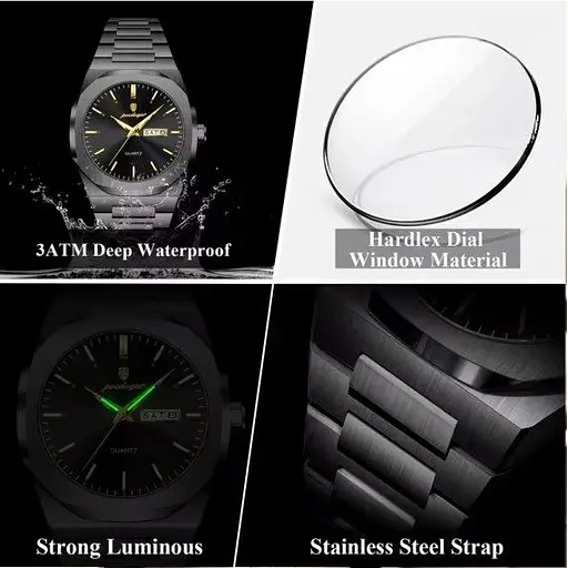 Часы мужские наручные Poedagar Amrest Черный - фото 5